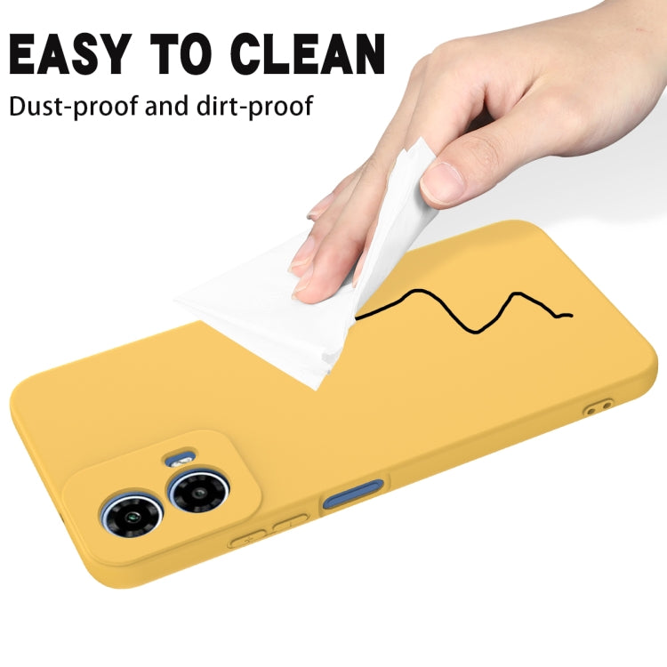 For Motorola Moto G34 Solid Color Liquid Silicone Dropproof Full Coverage Phone Case(Yellow) - free shipping - PMC TechLife - Order now!