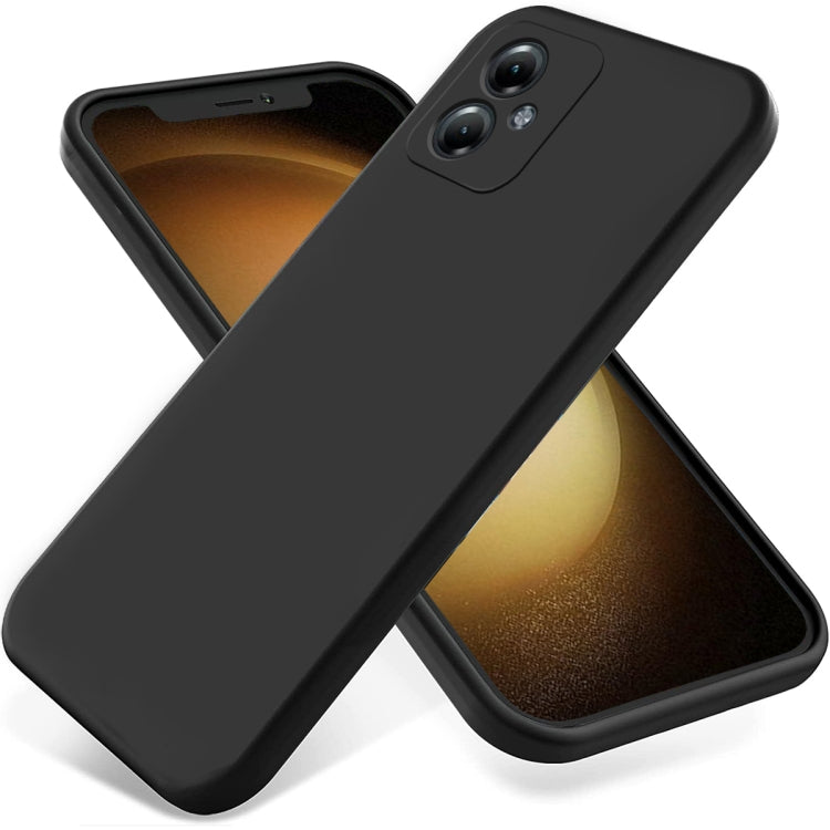 For Motorola Moto G64 Pure Color Liquid Silicone Shockproof Phone Case(Black) - Motorola Cases by PMC TechLife | Online Shopping South Africa | PMC TechLife | Buy Now Pay Later Mobicred