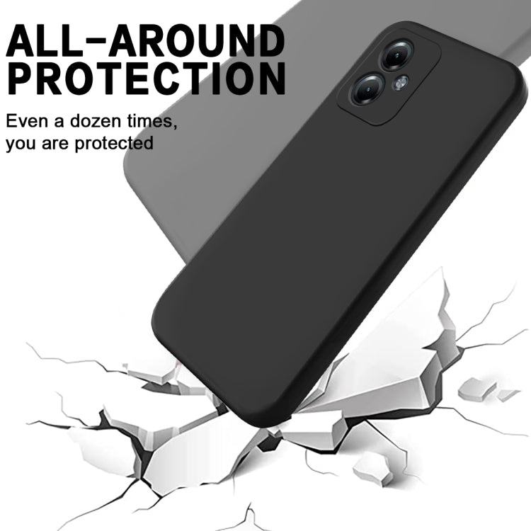 For Motorola Moto G64 Pure Color Liquid Silicone Shockproof Phone Case(Black) - Motorola Cases by PMC TechLife | Online Shopping South Africa | PMC TechLife | Buy Now Pay Later Mobicred