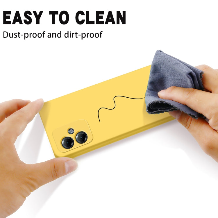 For Motorola Moto G64 Solid Color Liquid Silicone Dropproof Full Coverage Phone Case(Yellow) - Motorola Cases by PMC TechLife | Online Shopping South Africa | PMC TechLife | Buy Now Pay Later Mobicred