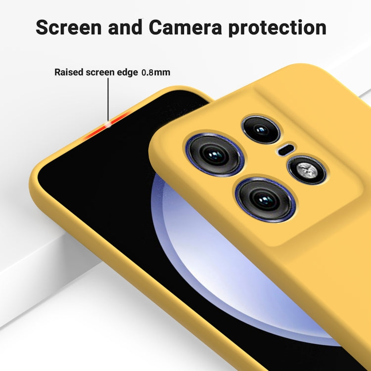 For Motorola Edge 50 Pro Pure Color Liquid Silicone Shockproof Phone Case(Yellow) - Motorola Cases by PMC TechLife | Online Shopping South Africa | PMC TechLife | Buy Now Pay Later Mobicred