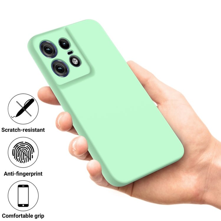 For Motorola Edge 50 Pro Pure Color Liquid Silicone Shockproof Phone Case(Green) - Motorola Cases by PMC TechLife | Online Shopping South Africa | PMC TechLife | Buy Now Pay Later Mobicred