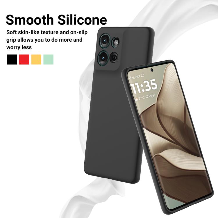 For Motorola Moto G Play 2025 Solid Color Liquid Silicone Dropproof Full Coverage Phone Case(Black) - free shipping - PMC TechLife - Order now!
