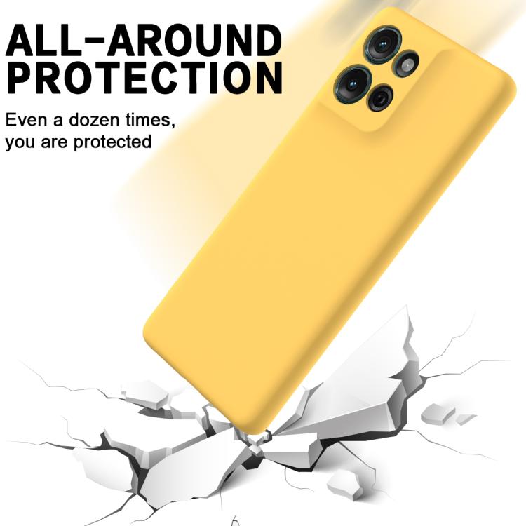 For Motorola Moto G Play 2025 Solid Color Liquid Silicone Dropproof Full Coverage Phone Case(Yellow) - free shipping - PMC TechLife - Order now!