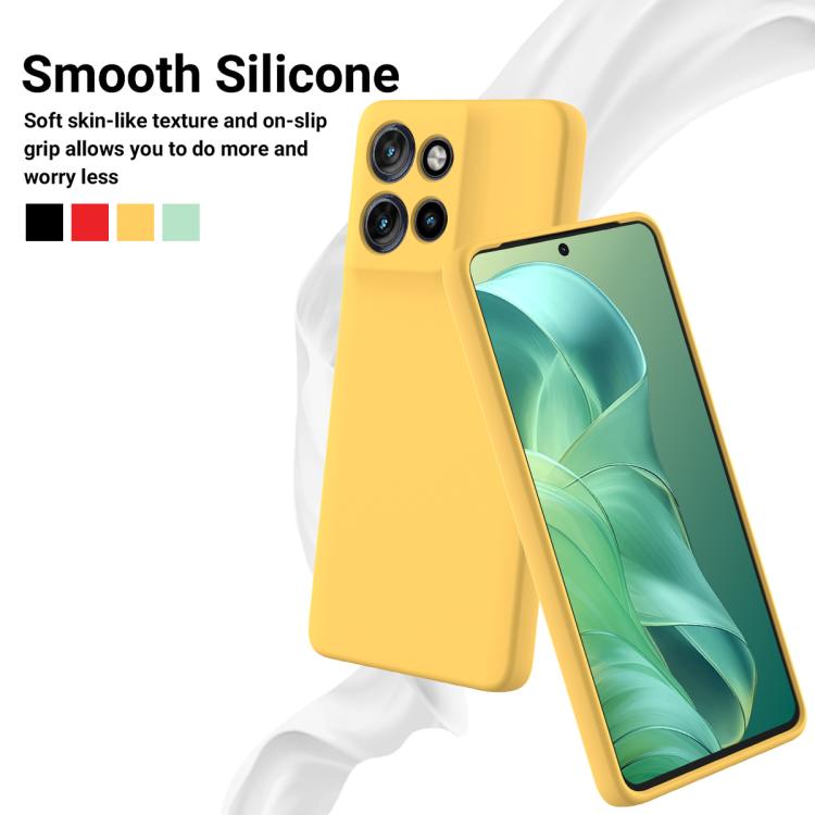 For Motorola Moto G Power 2025 Solid Color Liquid Silicone Dropproof Full Coverage Phone Case(Yellow) - free shipping - PMC TechLife - Order now!