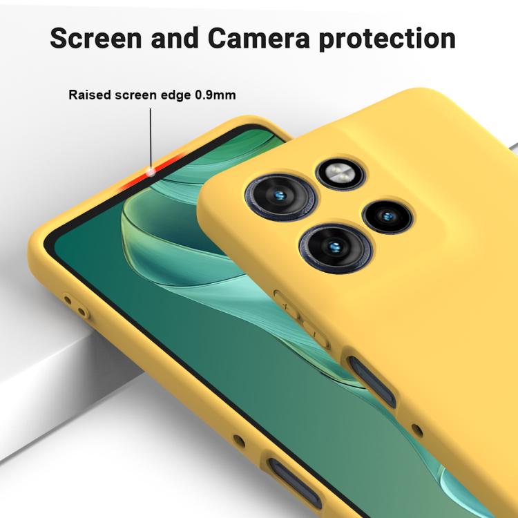 For Motorola Moto G Power 2025 Solid Color Liquid Silicone Dropproof Full Coverage Phone Case(Yellow) - free shipping - PMC TechLife - Order now!