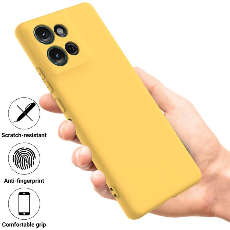 For Motorola Moto G 2025 Solid Color Liquid Silicone Dropproof Full Coverage Phone Case(Yellow) - free shipping - PMC TechLife - Order now!