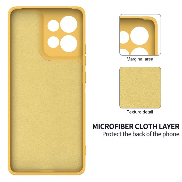 For Motorola Moto G56 5G Solid Color Liquid Silicone Dropproof Full Coverage Phone Case(Yellow) - free shipping - PMC TechLife - Order now!