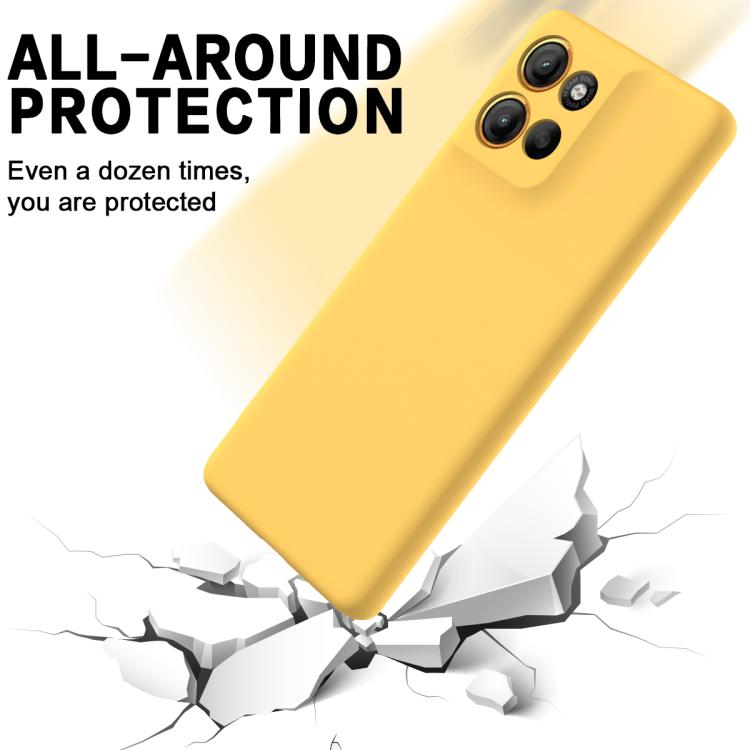 For Motorola Moto G86 5G Solid Color Liquid Silicone Dropproof Full Coverage Phone Case(Yellow) - free shipping - PMC TechLife - Order now!
