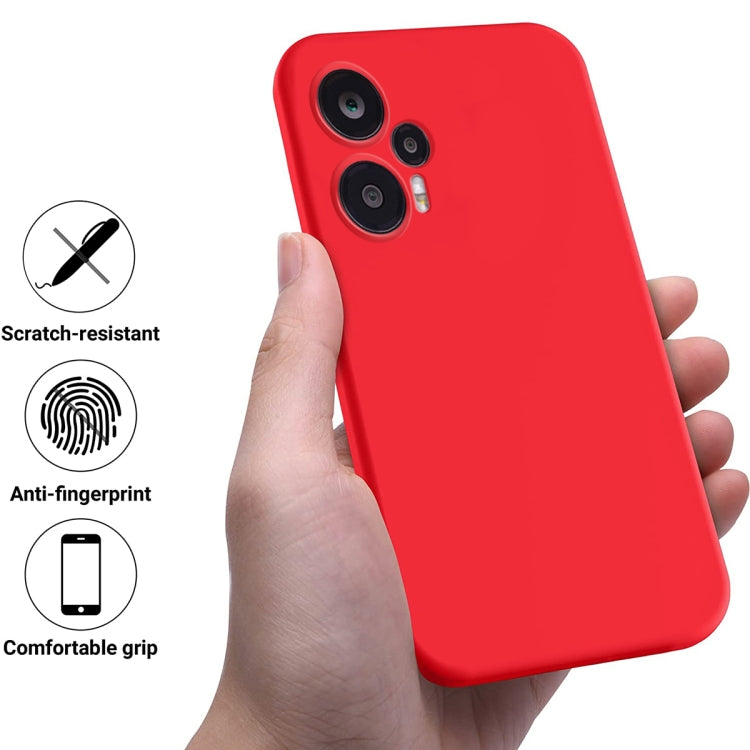 For Xiaomi Poco F5 5G Pure Color Liquid Silicone Shockproof Phone Case(Red) - Xiaomi Cases by PMC Jewellery | Online Shopping South Africa | PMC Jewellery