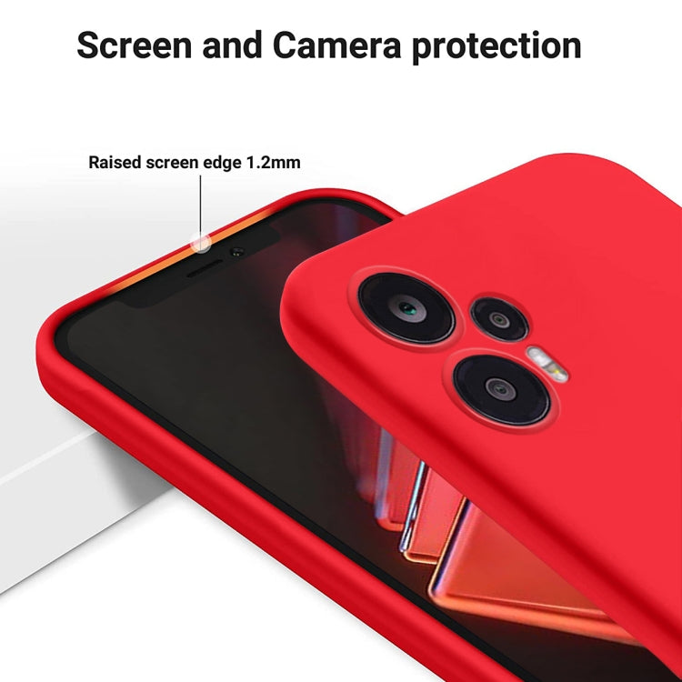 For Xiaomi Poco F5 5G Pure Color Liquid Silicone Shockproof Phone Case(Red) - Xiaomi Cases by PMC TechLife | Online Shopping South Africa | PMC TechLife