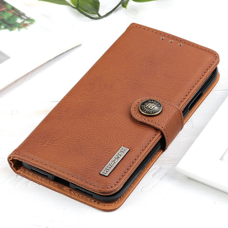 For OPPO Reno11 Pro 5G Global KHAZNEH Cowhide Texture Flip Leather Phone Case(Brown) - Reno11 Pro Cases by PMC TechLife | Online Shopping South Africa | PMC TechLife | Buy Now Pay Later Mobicred