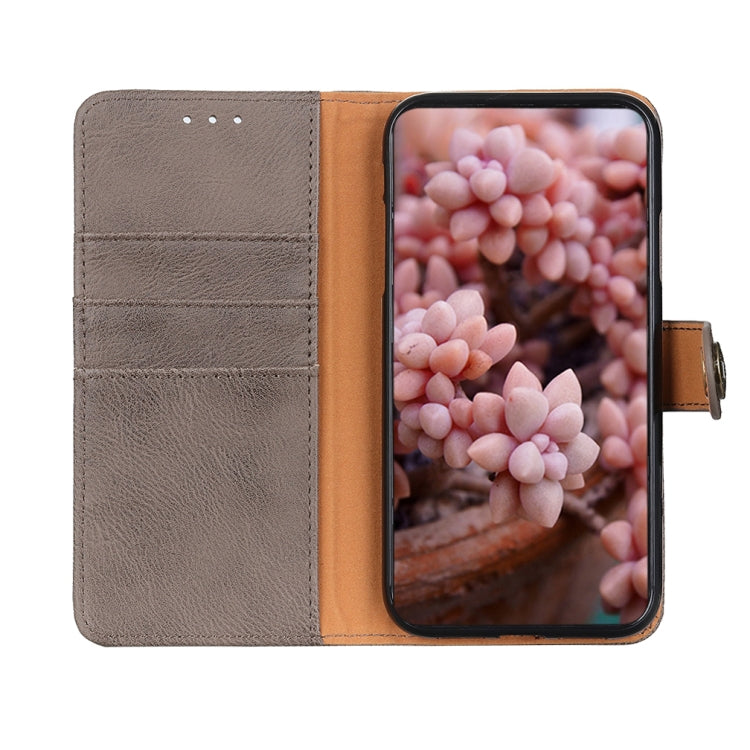 For Xiaomi Redmi 13C KHAZNEH Cowhide Texture Flip Leather Phone Case(Khaki) - 13C Cases by PMC TechLife | Online Shopping South Africa | PMC TechLife | Buy Now Pay Later Mobicred