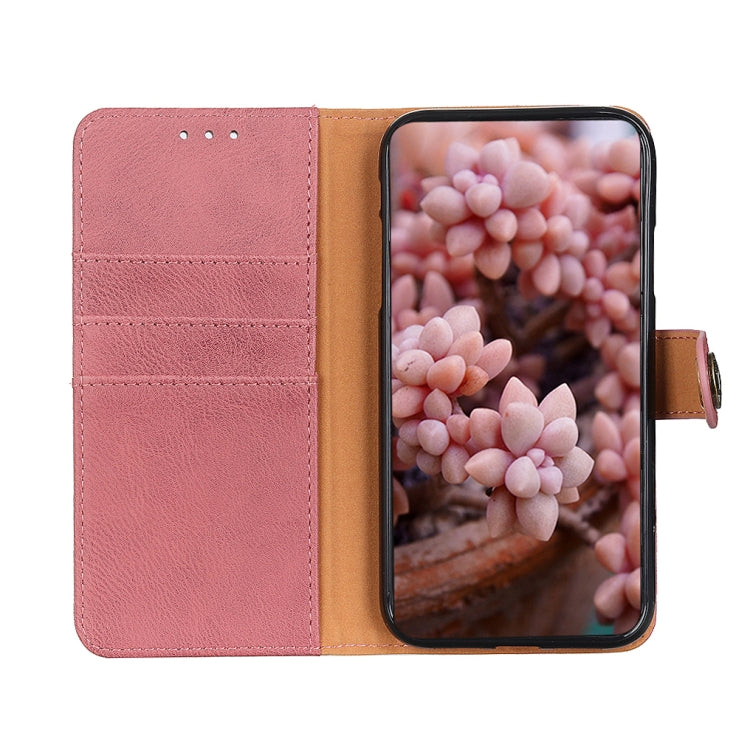 For Xiaomi Redmi Note 13 Pro+ KHAZNEH Cowhide Texture Flip Leather Phone Case(Pink) - free shipping - PMC TechLife - Order now!