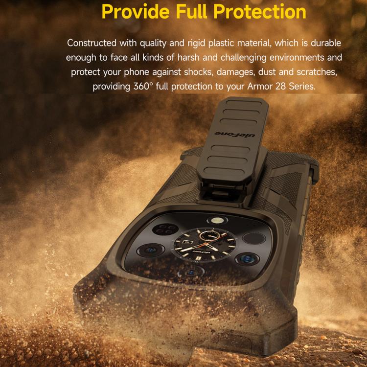 For Ulefone Armor 28 Ultra / 28 Ultra Thermal Ulefone Back Clip Phone Case with Carabiner(Black) - free shipping - PMC TechLife - Order now!