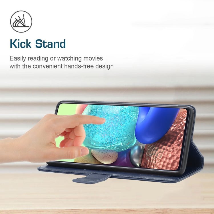 For iPhone 16 HT01 Y-shaped Pattern Flip Leather Phone Case(Blue) - iPhone 16 Cases by PMC TechLife | Online Shopping South Africa | PMC TechLife | Buy Now Pay Later Mobicred