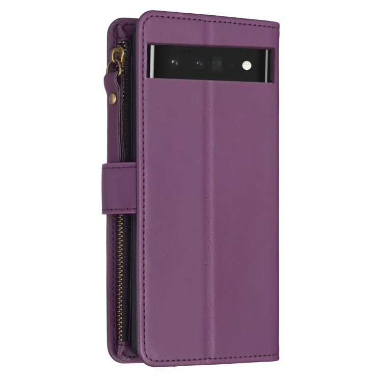 For Google Pixel 7 Pro 9 Card Slots Zipper Wallet Leather Flip Phone Case(Dark Purple) - free shipping - PMC TechLife - Order now!
