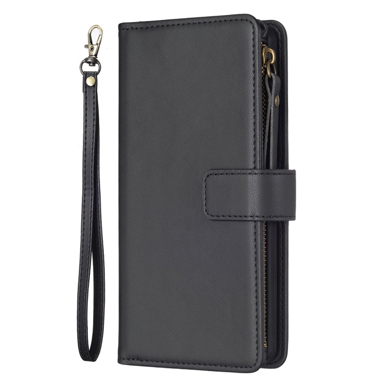 For Google Pixel 7 Pro 9 Card Slots Zipper Wallet Leather Flip Phone Case(Black) - Google Cases by PMC TechLife | Online Shopping South Africa | PMC TechLife | Buy Now Pay Later Mobicred