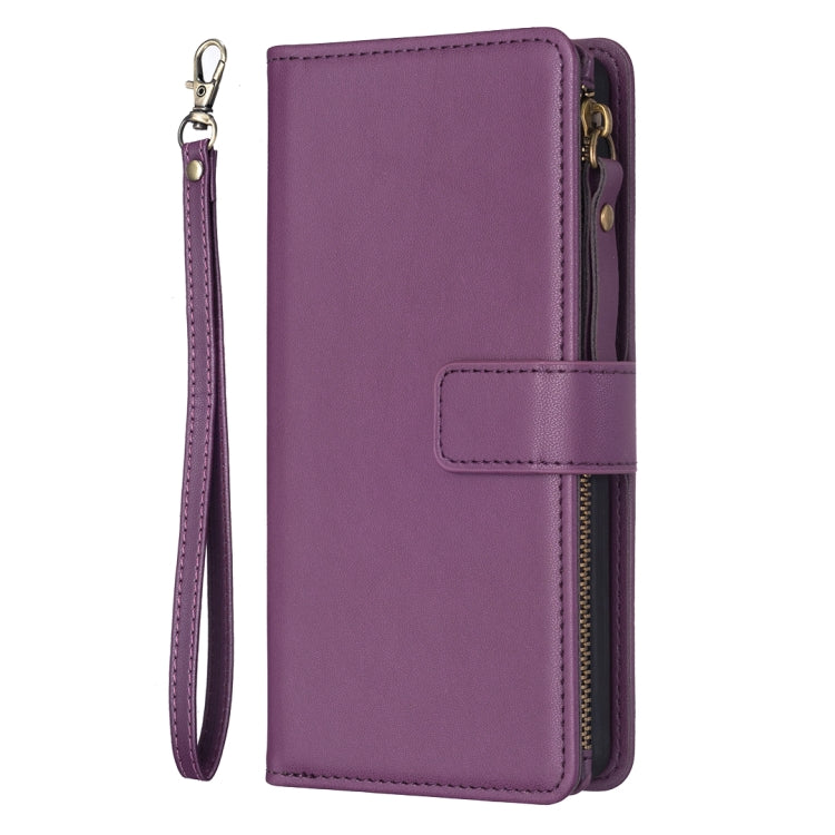 For Google Pixel 8 9 Card Slots Zipper Wallet Leather Flip Phone Case(Dark Purple) - Google Cases by PMC TechLife | Online Shopping South Africa | PMC TechLife | Buy Now Pay Later Mobicred