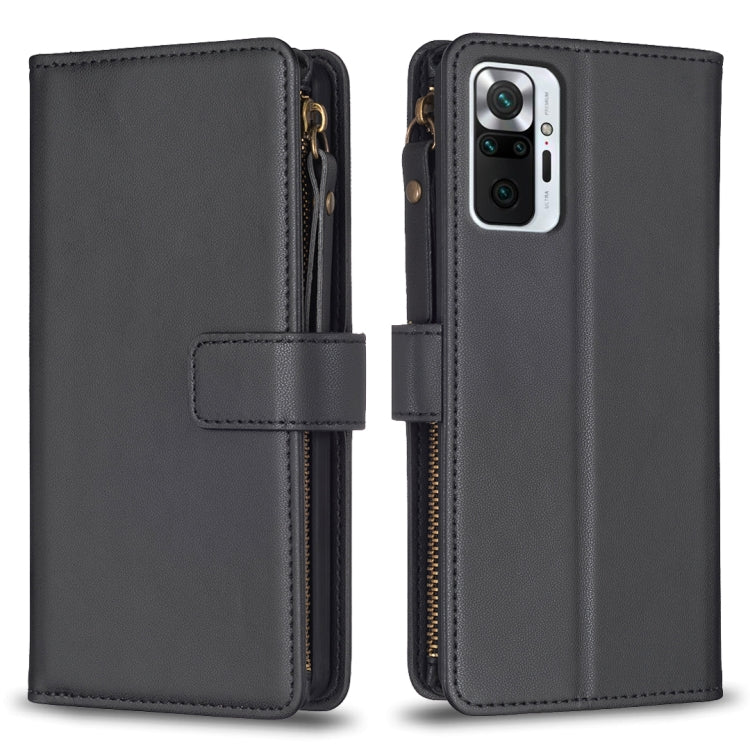 For Xiaomi Redmi Note 10 Pro 9 Card Slots Zipper Wallet Leather Flip Phone Case(Black) - Xiaomi Cases by PMC TechLife | Online Shopping South Africa | PMC TechLife | Buy Now Pay Later Mobicred