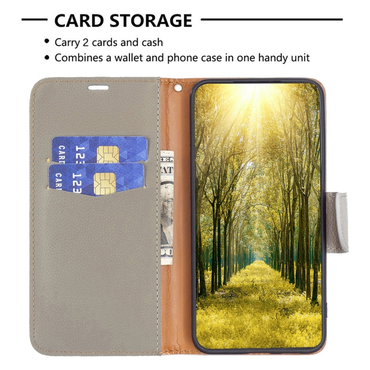 For Xiaomi Redmi Note 13 4G Global Litchi Texture Pure Color Leather Phone Case(Grey) - Note 13 Cases by PMC TechLife | Online Shopping South Africa | PMC TechLife | Buy Now Pay Later Mobicred