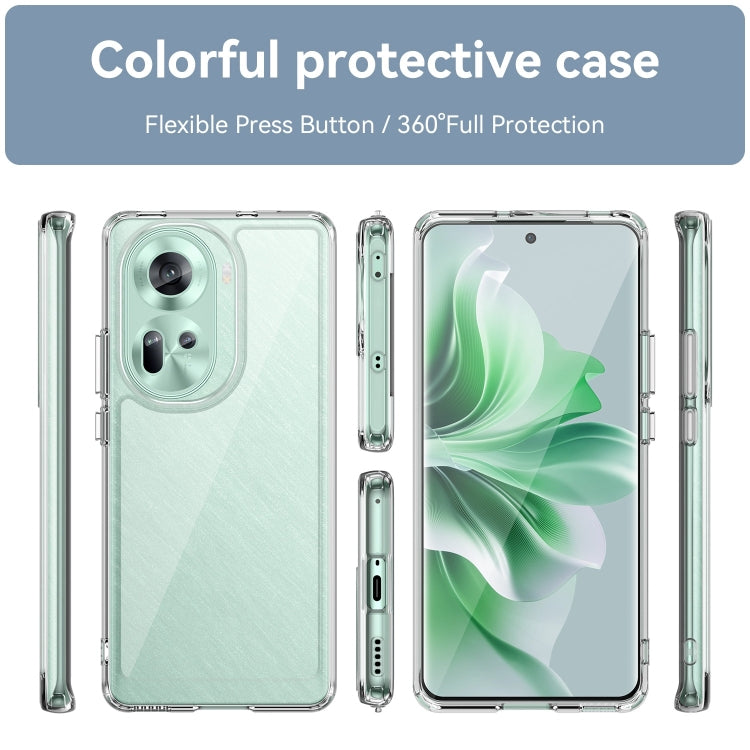 For OPPO Reno11 Global Colorful Series Acrylic Hybrid TPU Phone Case(Transparent) - Reno11 Cases by PMC Jewellery | Online Shopping South Africa | PMC Jewellery | Buy Now Pay Later Mobicred