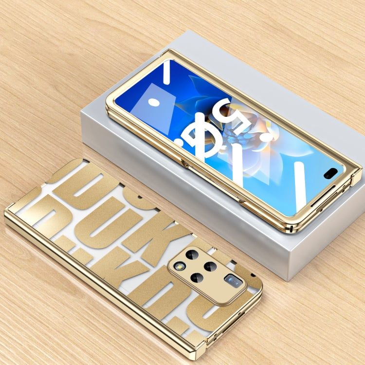 For Huawei Mate X2 Integrated Electroplating Folding Phone Case with Hinge(Tyrant Gold) - Huawei Cases by PMC TechLife | Online Shopping South Africa | PMC TechLife | Buy Now Pay Later Mobicred