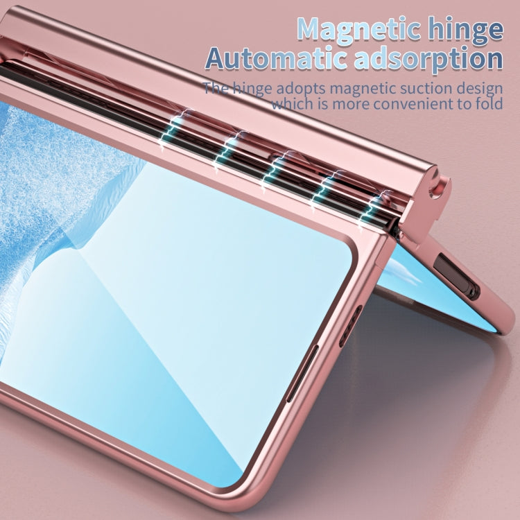 For Google Pixel Fold Integrated Electroplating PC Folding Phone Case(Pink) - Google Cases by PMC TechLife | Online Shopping South Africa | PMC TechLife | Buy Now Pay Later Mobicred