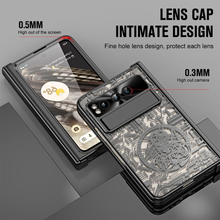 For Google Pixel Fold Mechanical Legend Integrated Electroplating All-inclusive Phone Case(Black) - Google Cases by PMC TechLife | Online Shopping South Africa | PMC TechLife | Buy Now Pay Later Mobicred