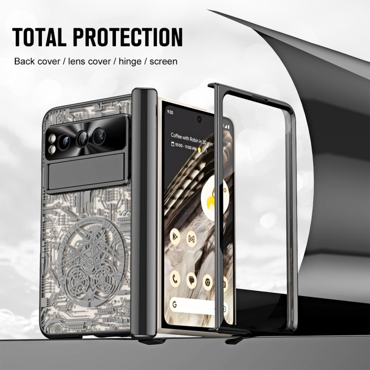 For Google Pixel Fold Mechanical Legend Integrated Electroplating All-inclusive Phone Case(Black) - Google Cases by PMC TechLife | Online Shopping South Africa | PMC TechLife | Buy Now Pay Later Mobicred