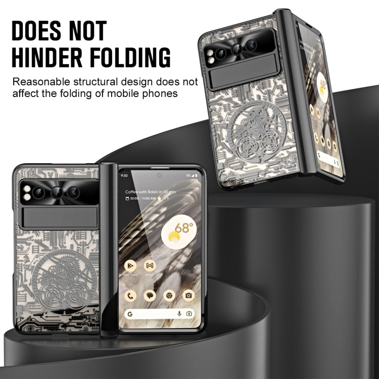 For Google Pixel Fold Mechanical Legend Integrated Electroplating All-inclusive Phone Case(Black) - Google Cases by PMC TechLife | Online Shopping South Africa | PMC TechLife | Buy Now Pay Later Mobicred