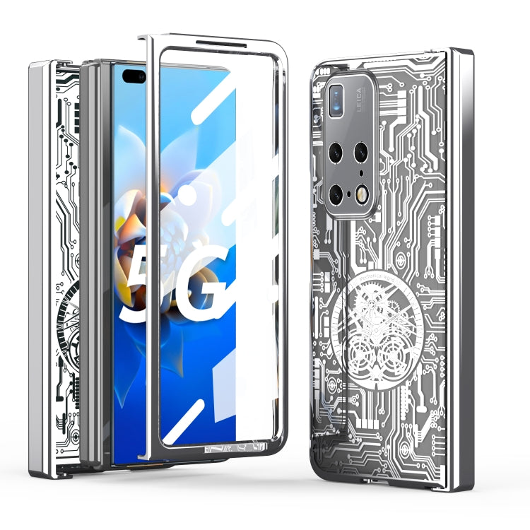 For Huawei Mate X2 Mechanical Legend Integrated Electroplating All-inclusive Phone Case(Silver) - Huawei Cases by PMC TechLife | Online Shopping South Africa | PMC TechLife | Buy Now Pay Later Mobicred