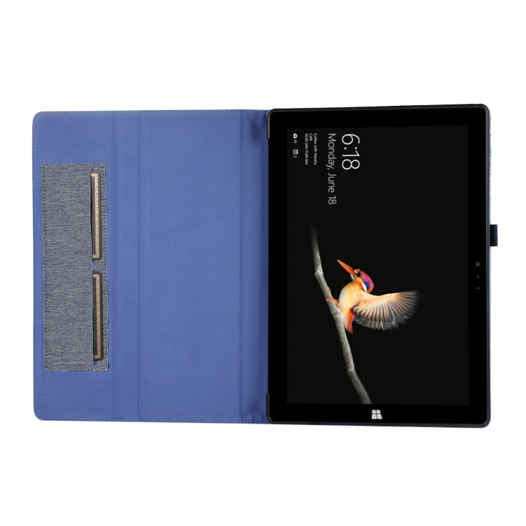For Microsoft Surface Pro 4/5/6/7 Fabric Leather Tablet Case(Blue) - Others by PMC TechLife | Online Shopping South Africa | PMC TechLife | Buy Now Pay Later Mobicred