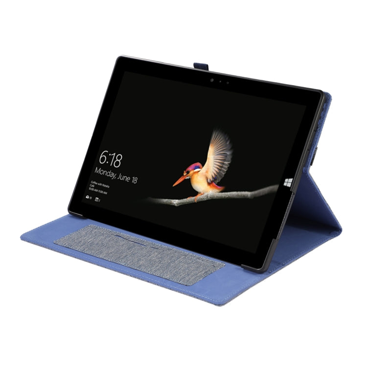 For Microsoft Surface Pro 4/5/6/7 Fabric Leather Tablet Case(Blue) - Others by PMC TechLife | Online Shopping South Africa | PMC TechLife | Buy Now Pay Later Mobicred