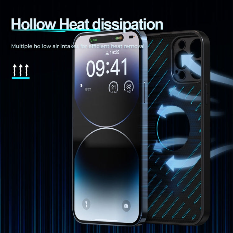 For iPhone 12 Pro R-JUST RJ57 CD Pattern MagSafe Cooling Phone Case(Blue) - free shipping - PMC TechLife - Order now!