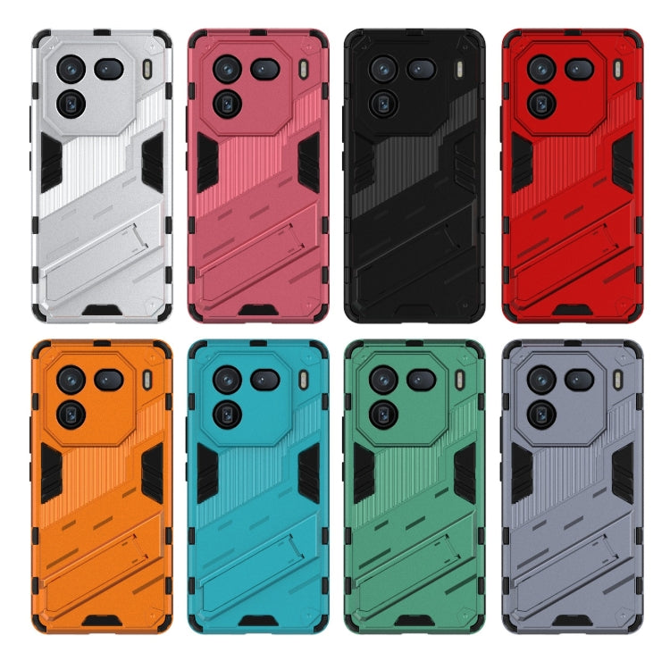 For vivo iQOO 12 5G Punk Armor 2 in 1 PC + TPU Phone Case with Holder(Green) - iQOO 12 Cases by PMC TechLife | Online Shopping South Africa | PMC TechLife