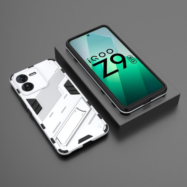 For vivo iQOO Z9 5G Punk Armor 2 in 1 PC + TPU Phone Case with Holder(White) - vivo Cases by PMC Jewellery | Online Shopping South Africa | PMC Jewellery