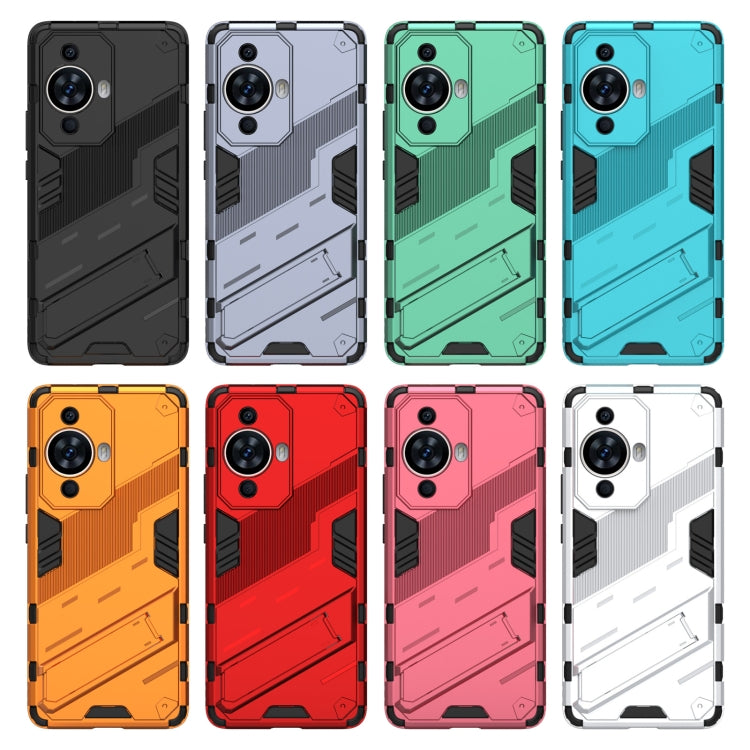 For Huawei nova 11 Pro 4G Punk Armor 2 in 1 PC + TPU Phone Case with Holder(Red) - Huawei Cases by PMC TechLife | Online Shopping South Africa | PMC TechLife | Buy Now Pay Later Mobicred