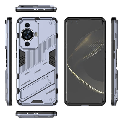 For Huawei nova 11 Pro 4G Punk Armor 2 in 1 PC + TPU Phone Case with Holder(Grey) - Huawei Cases by PMC Jewellery | Online Shopping South Africa | PMC Jewellery | Buy Now Pay Later Mobicred