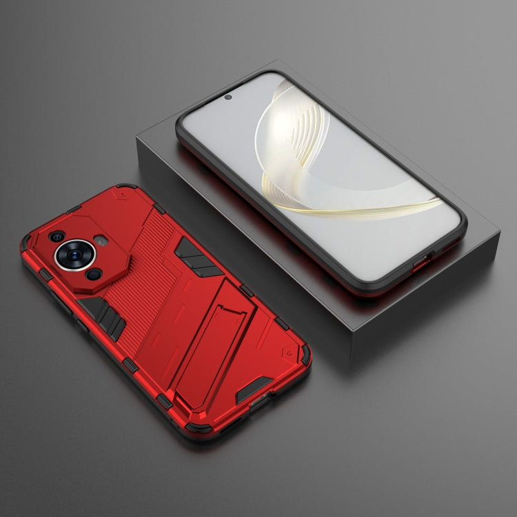 For Huawei nova 11 4G Punk Armor 2 in 1 PC + TPU Phone Case with Holder(Red) - Huawei Cases by PMC TechLife | Online Shopping South Africa | PMC TechLife | Buy Now Pay Later Mobicred