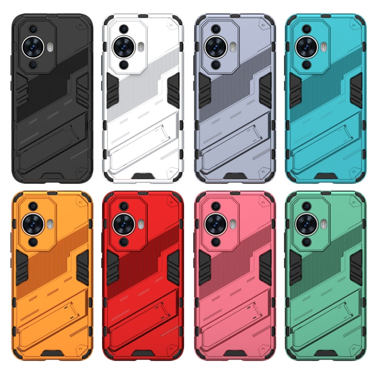 For Huawei nova 11 4G Punk Armor 2 in 1 PC + TPU Phone Case with Holder(Blue) - Huawei Cases by PMC TechLife | Online Shopping South Africa | PMC TechLife | Buy Now Pay Later Mobicred