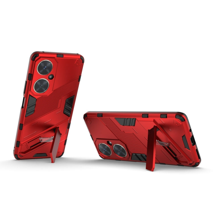 For Huawei nova 11i 4G Punk Armor 2 in 1 PC + TPU Phone Case with Holder(Red) - Huawei Cases by PMC Jewellery | Online Shopping South Africa | PMC Jewellery | Buy Now Pay Later Mobicred