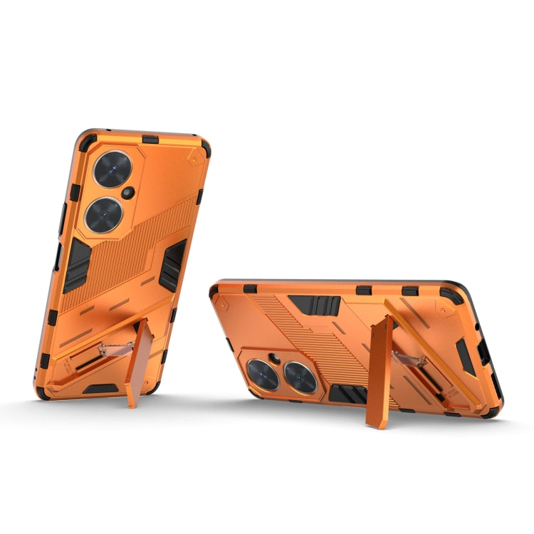 For Huawei nova 11i 4G Punk Armor 2 in 1 PC + TPU Phone Case with Holder(Orange) - Huawei Cases by PMC TechLife | Online Shopping South Africa | PMC TechLife | Buy Now Pay Later Mobicred