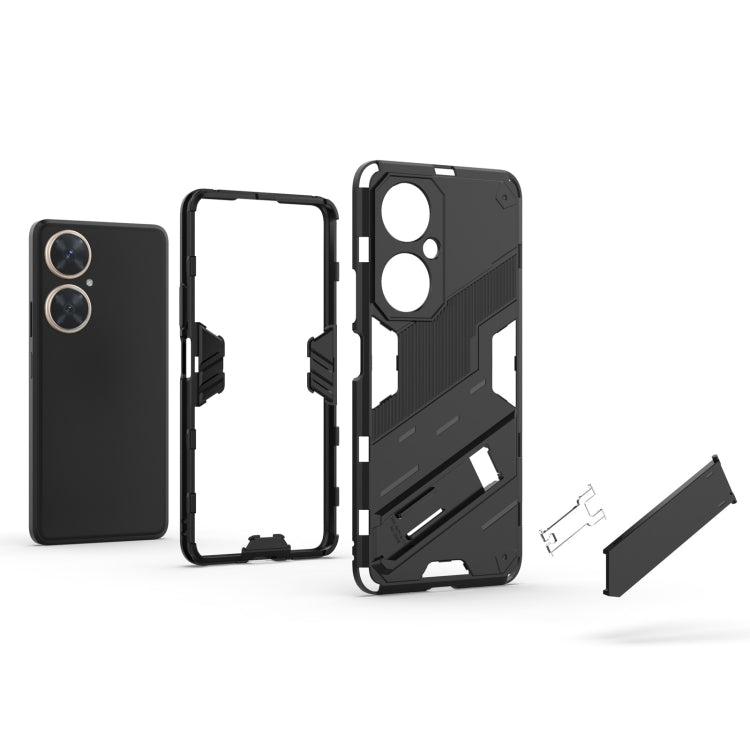 For Huawei nova 11i 4G Punk Armor 2 in 1 PC + TPU Phone Case with Holder(Orange) - Huawei Cases by PMC Jewellery | Online Shopping South Africa | PMC Jewellery | Buy Now Pay Later Mobicred