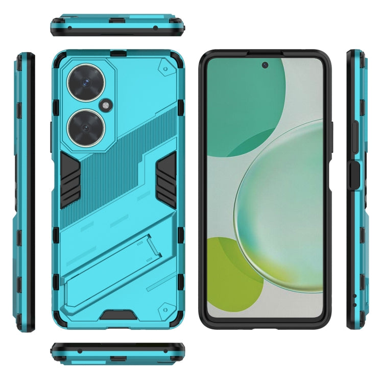 For Huawei nova 11i 4G Punk Armor 2 in 1 PC + TPU Phone Case with Holder(Blue) - Huawei Cases by PMC Jewellery | Online Shopping South Africa | PMC Jewellery | Buy Now Pay Later Mobicred