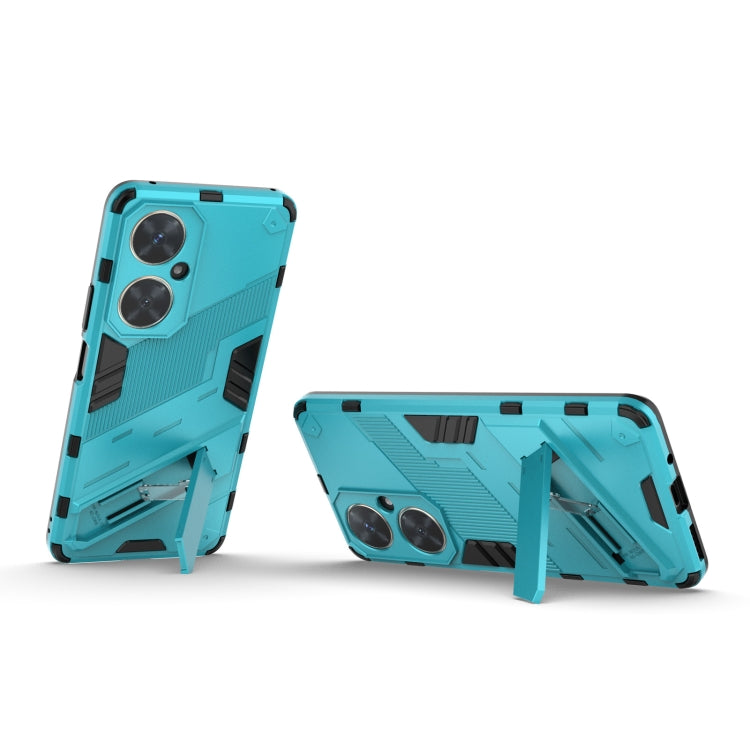 For Huawei nova 11i 4G Punk Armor 2 in 1 PC + TPU Phone Case with Holder(Blue) - Huawei Cases by PMC Jewellery | Online Shopping South Africa | PMC Jewellery | Buy Now Pay Later Mobicred