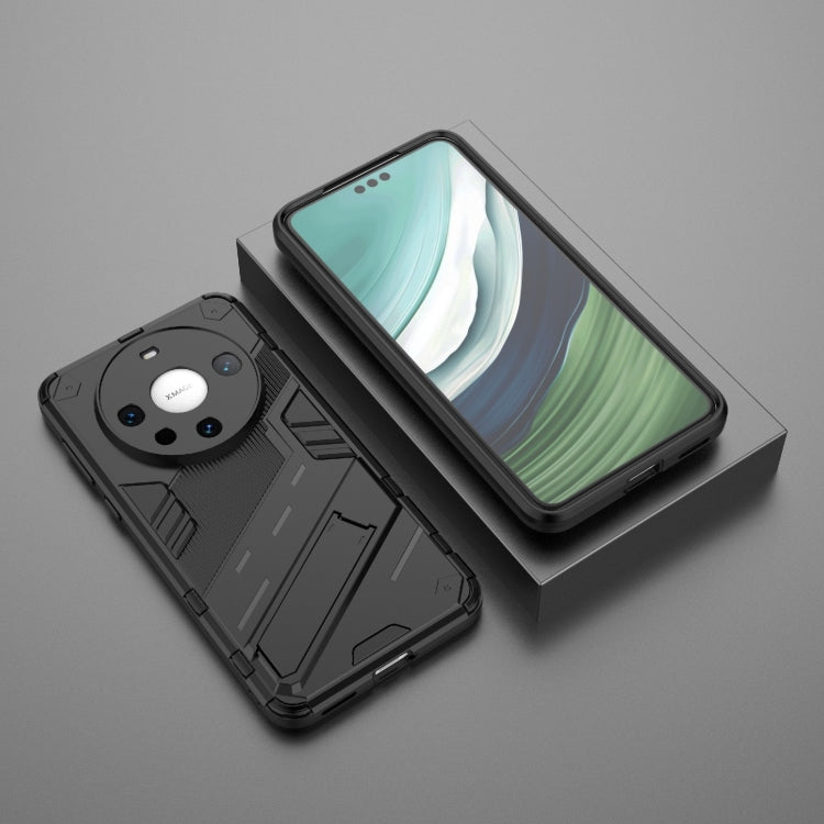 For Huawei Mate 60 Pro Punk Armor 2 in 1 PC + TPU Phone Case with Holder(Black) - Huawei Cases by PMC TechLife | Online Shopping South Africa | PMC TechLife | Buy Now Pay Later Mobicred