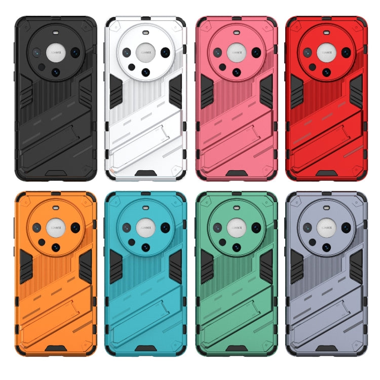 For Huawei Mate 60 Pro Punk Armor 2 in 1 PC + TPU Phone Case with Holder(Black) - Huawei Cases by PMC TechLife | Online Shopping South Africa | PMC TechLife | Buy Now Pay Later Mobicred