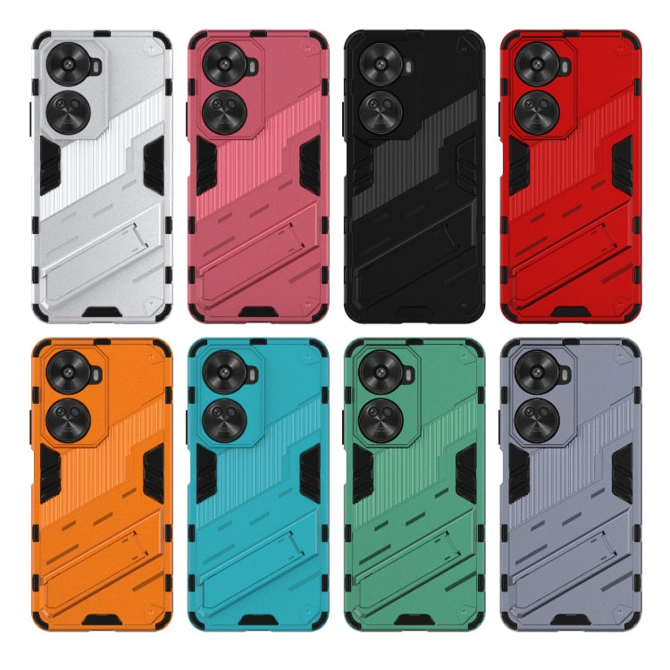 For Huawei nova 11 SE Punk Armor 2 in 1 PC + TPU Phone Case with Holder(Black) - Huawei Cases by PMC TechLife | Online Shopping South Africa | PMC TechLife | Buy Now Pay Later Mobicred