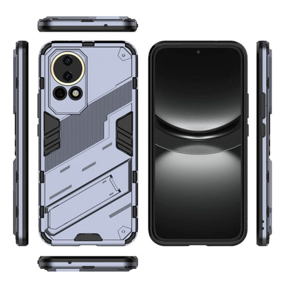 For Huawei nova 12 5G Punk Armor 2 in 1 PC + TPU Phone Case with Holder(Grey) - Huawei Cases by PMC Jewellery | Online Shopping South Africa | PMC Jewellery | Buy Now Pay Later Mobicred